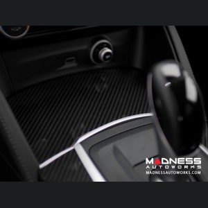 Alfa Romeo Stelvio Center Console Trim Set - Carbon Fiber - Two Piece Kit - Pre '20 - Feroce Carbon